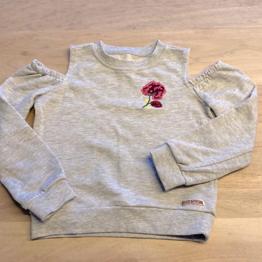 Kids Cut Out Shoulder Sweatshirt - 4T